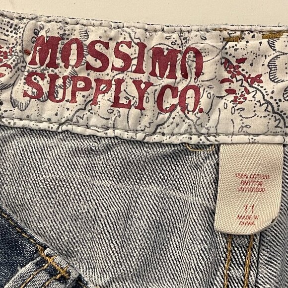 Mossimo Shorts Juniors 11 Denim Blue Distressed Cutoff - Picture 11 of 12